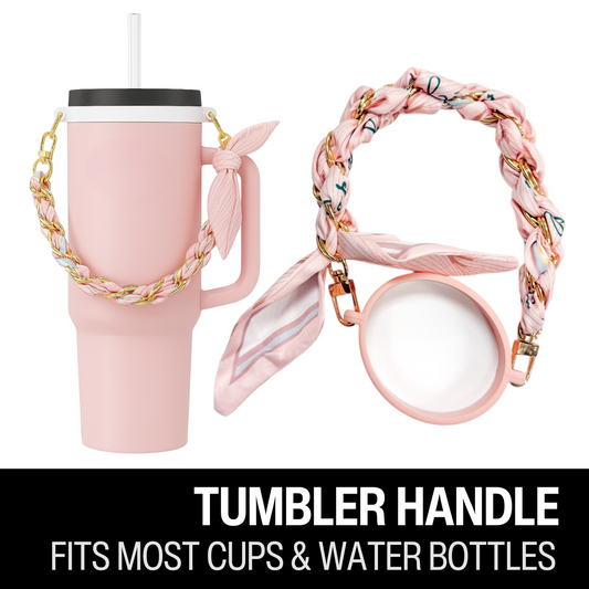 Tumbler Handle - Pink Scarf