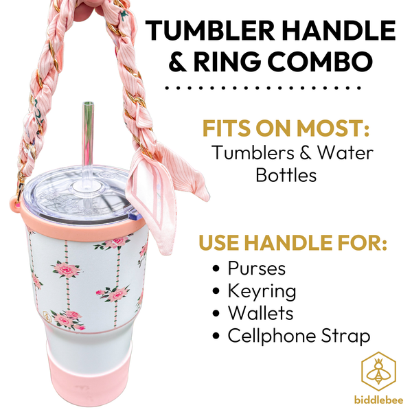 Tumbler Handle - Pink Scarf