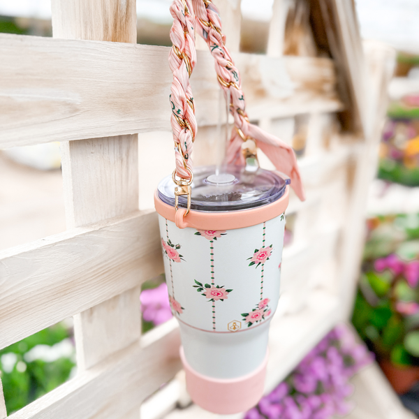 Tumbler Handle - Pink Scarf