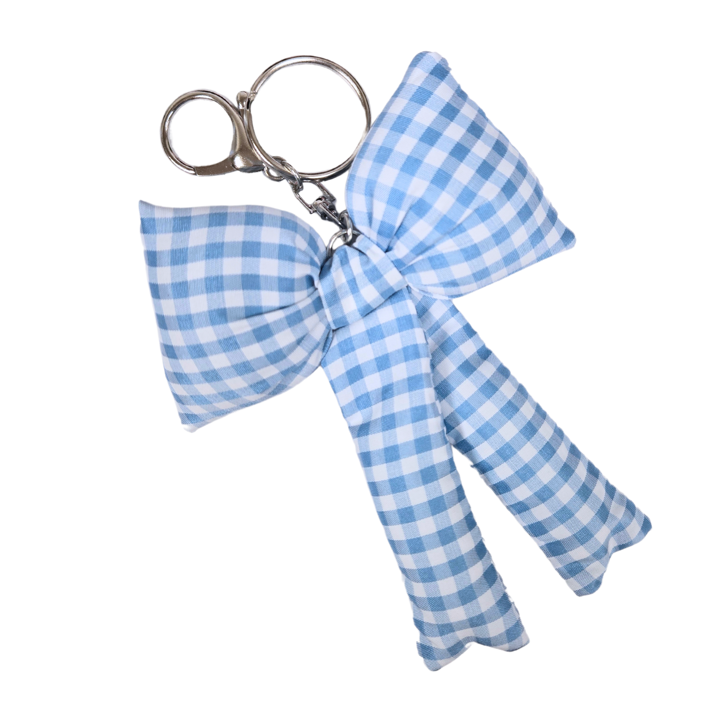 Blue & White Puff Bow Charm