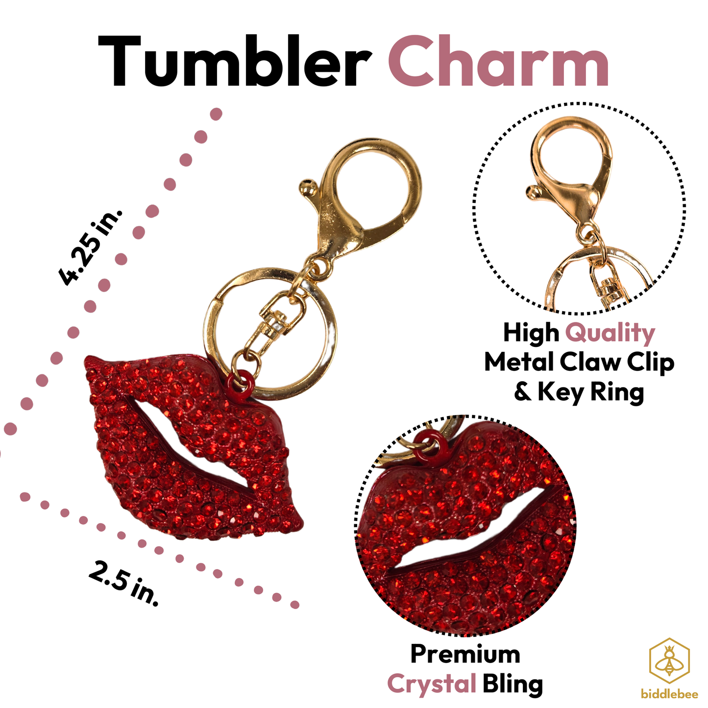 Red Lips Charm