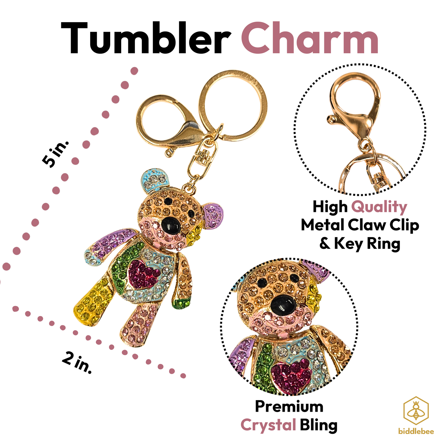 Luxe Rainbow Bear Charm