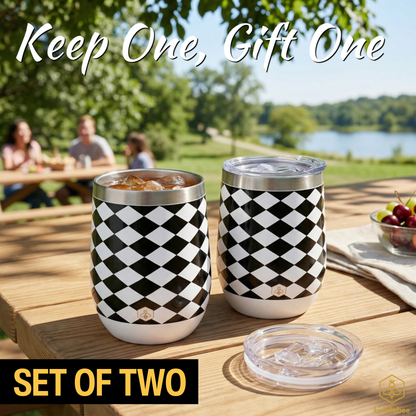 Black & White Wine Tumbler 2-Pack