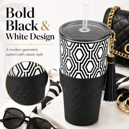 Black & White — 30oz Charm Tumbler