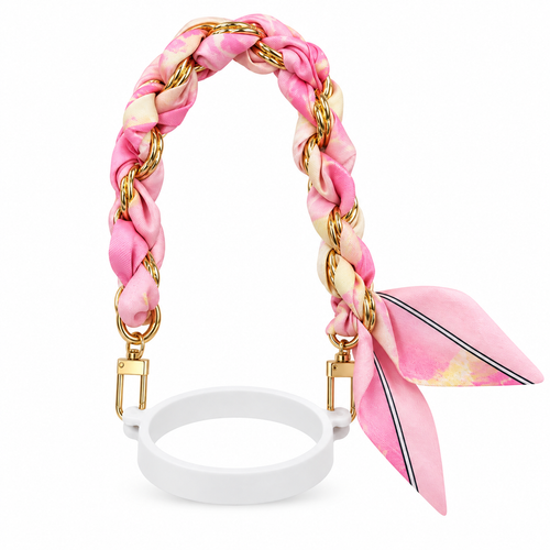Tumbler Handle | Bright Pink Scarf