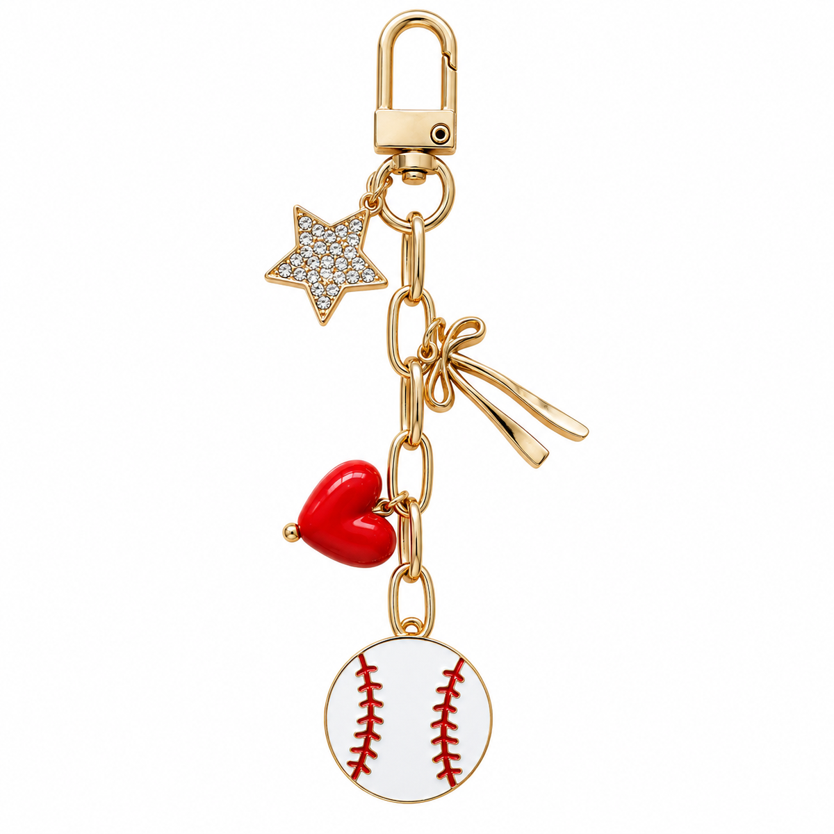 Baseball Star Chain Charm