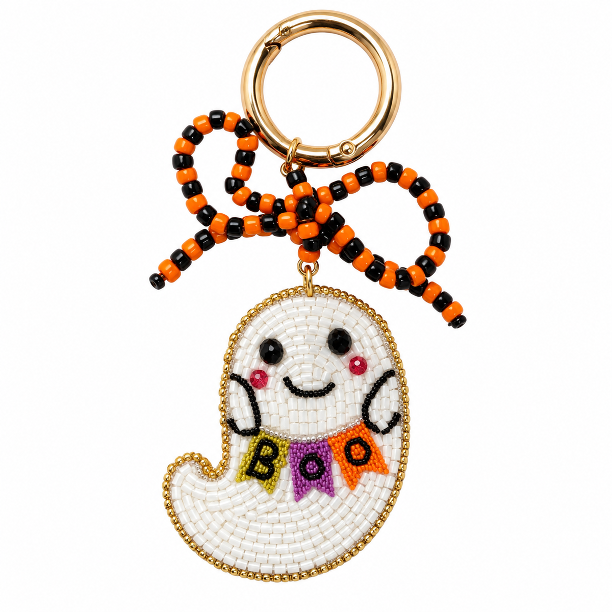 Ghost Seed Bead Charm