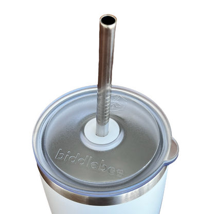 Travel Tumbler Straw Lid with Stainless Steel Straw - Biddlebee