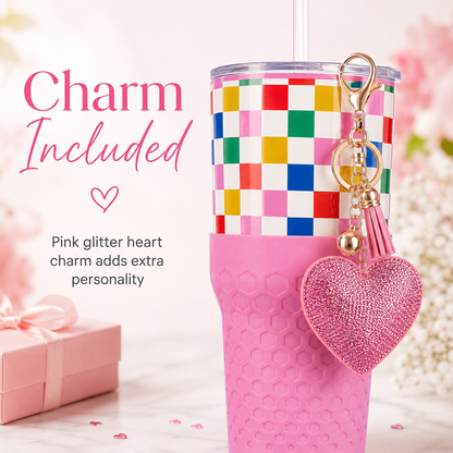 Happy Check - 30oz Charm Tumbler