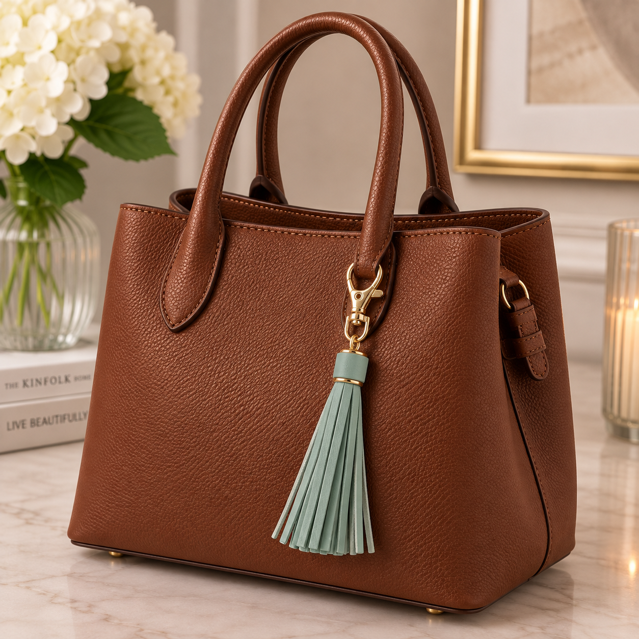Seafoam Tassel Charm