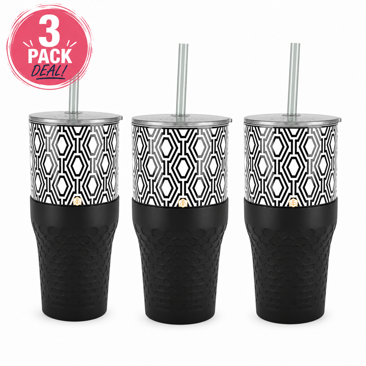 30oz Tumbler 4-Pack | Black & White