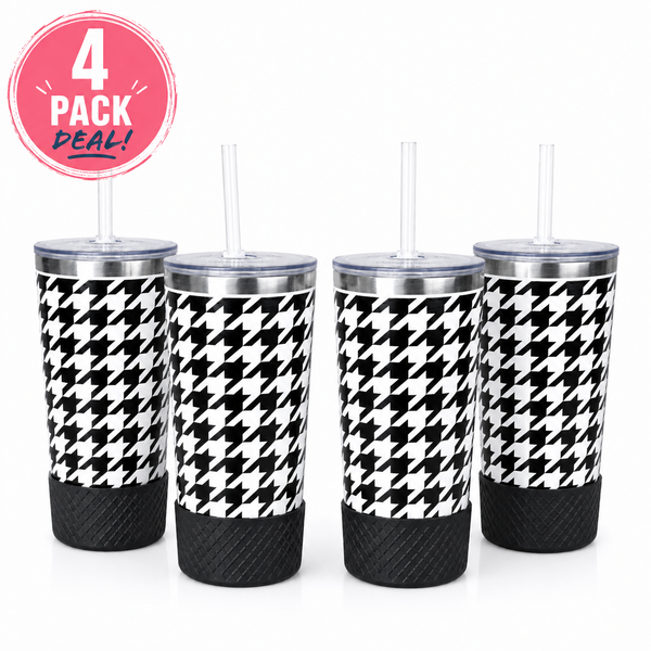 20oz Tumbler 4-Pack | Black & White
