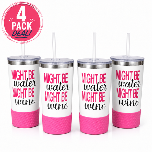 20oz Tumbler 4-Pack | Might Be Wine