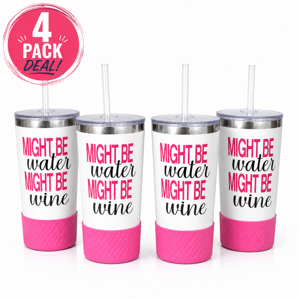 20oz Tumbler 4-Pack | Might Be Wine