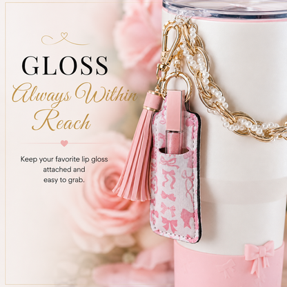 30oz Pink Rose Tumbler + Complete Pink Accessory Kit Bundle
