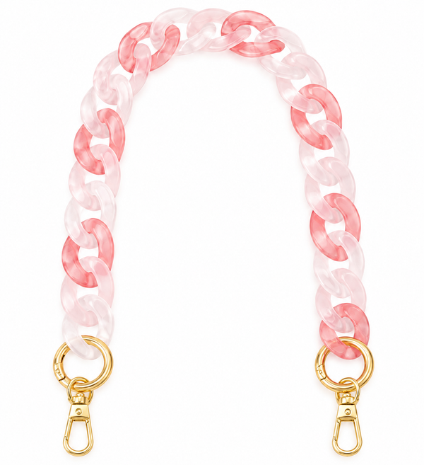 Purse Chain Strap | Pink Acrylic | 17"