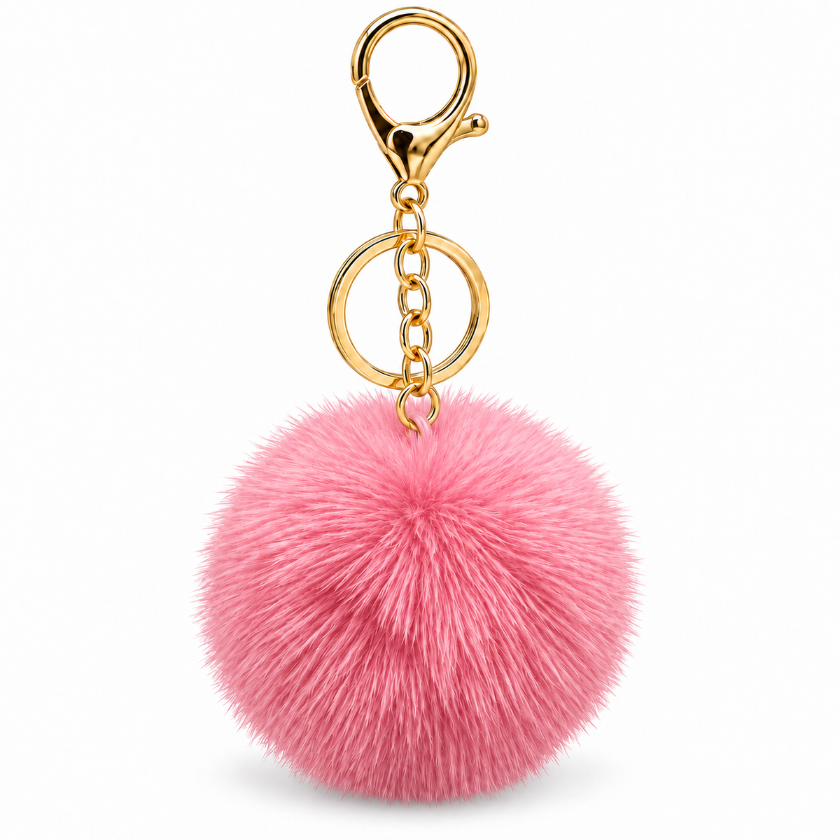 Faux Rabbit Fur Charm | Pink