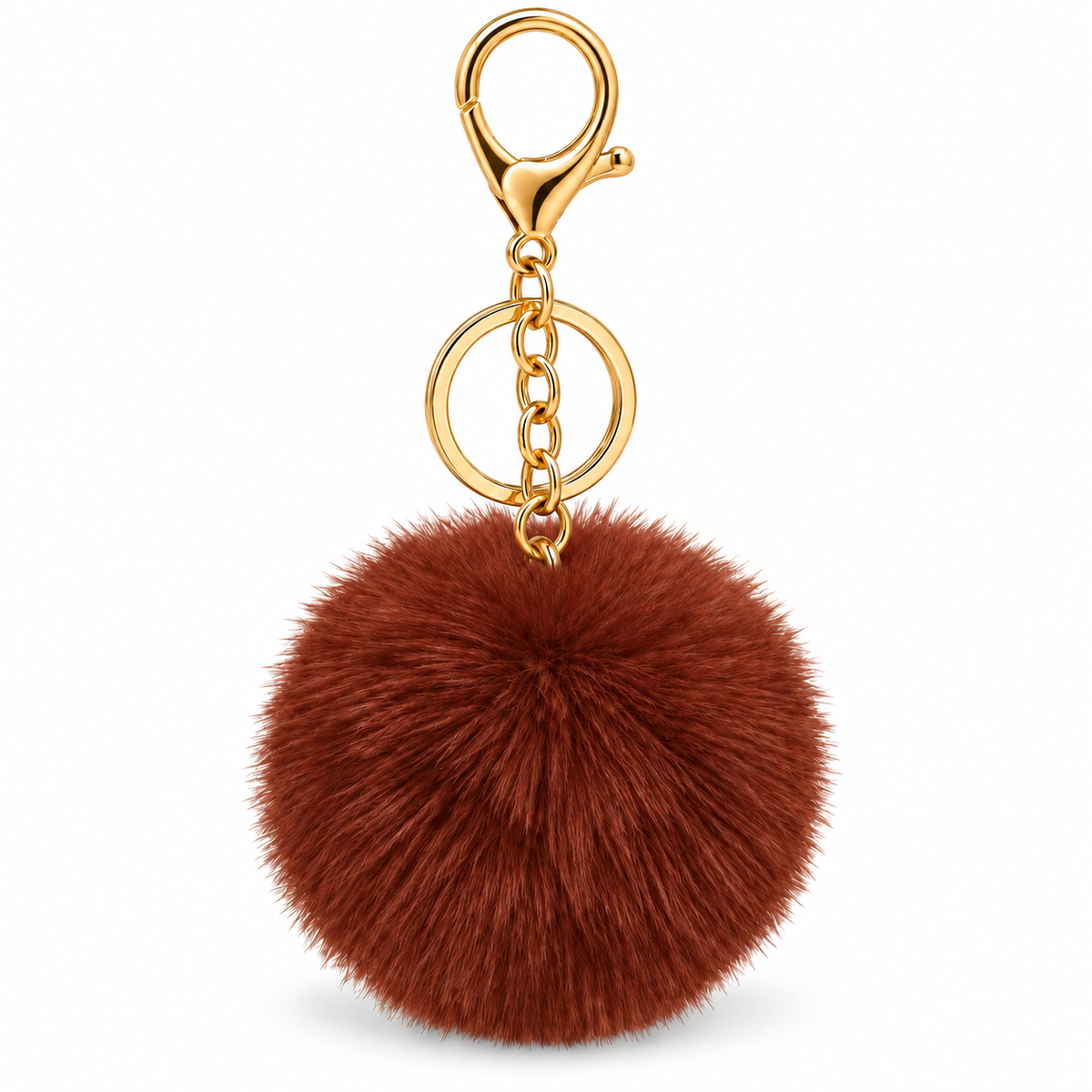 Faux Rabbit Fur Charm | Brown