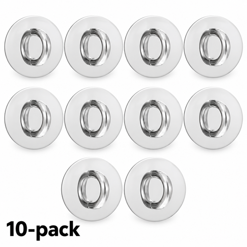 Adhesive Charm Hook 10-Pack | Silver Circle