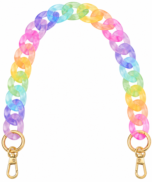Purse Chain Strap | Rainbow Acrylic | 17"
