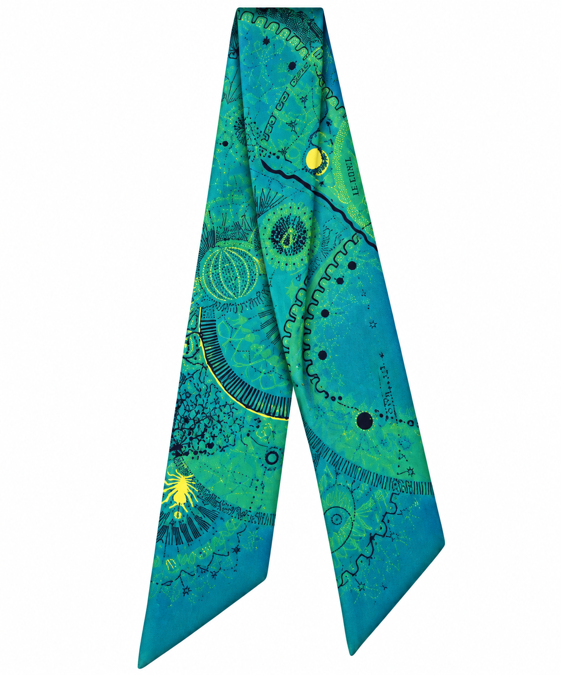 Purse Scarf | Teal Abstract | 35"