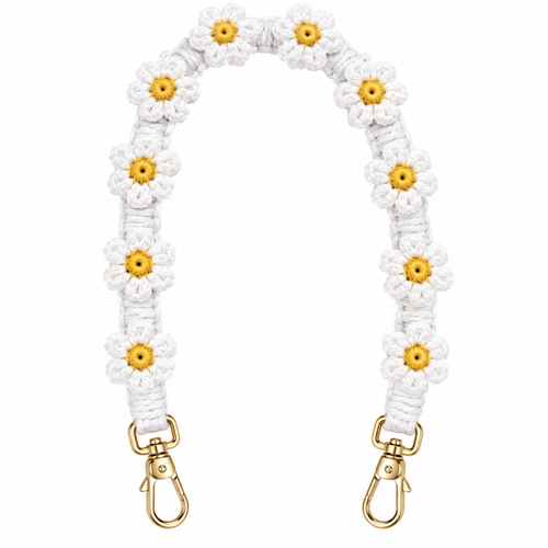 Purse Chain Strap | White Daisies | 14.5"
