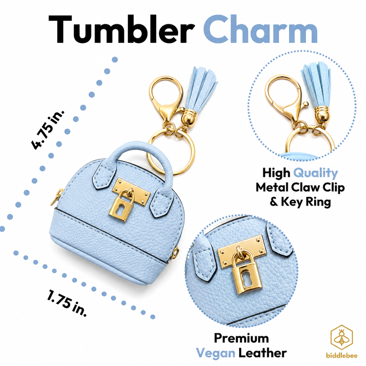 Light Blue Mini Bag Charms