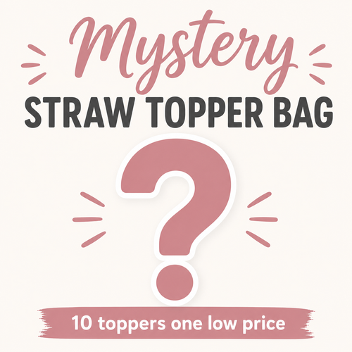 Mystery Straw Topper Bag - Includes 10 Toppers