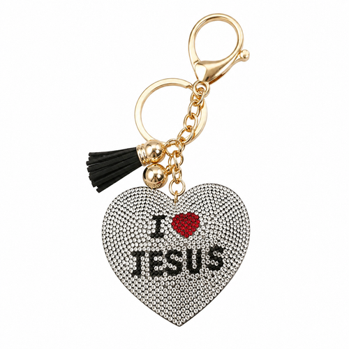 I Love Jesus Bling Charm
