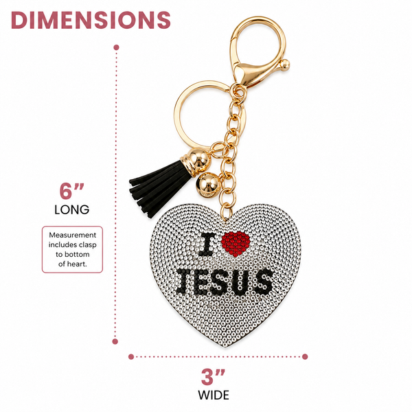 I Love Jesus Bling Charm