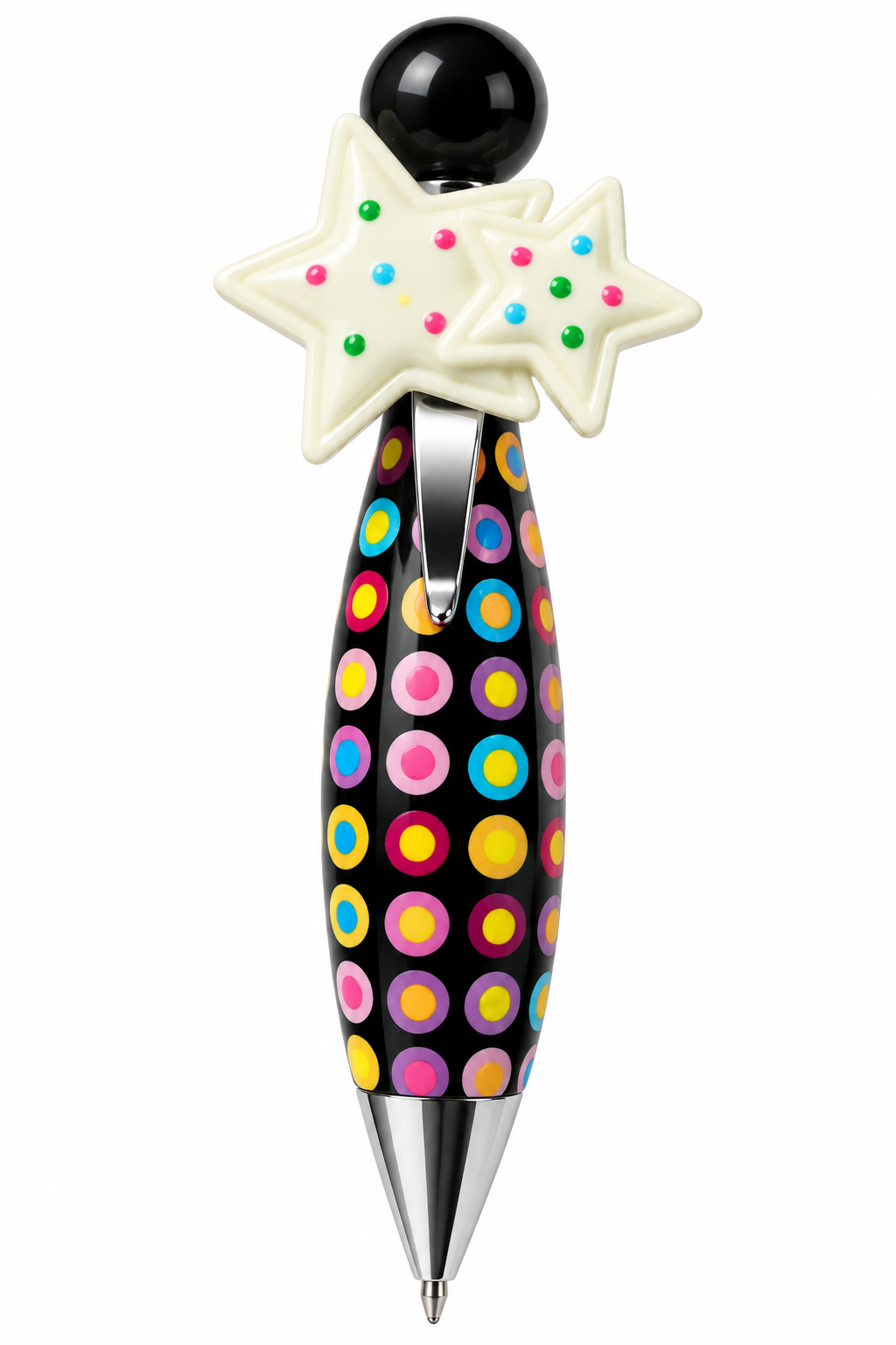 Gel Ink Pen | Black Polka Dots