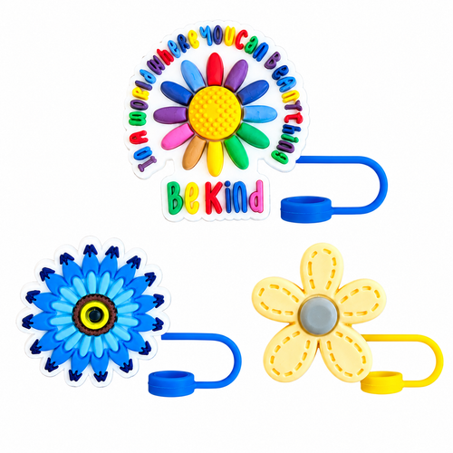 Be Kind Blooms - Straw Topper 3-Pack