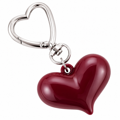 Red Acrylic Heart Charm
