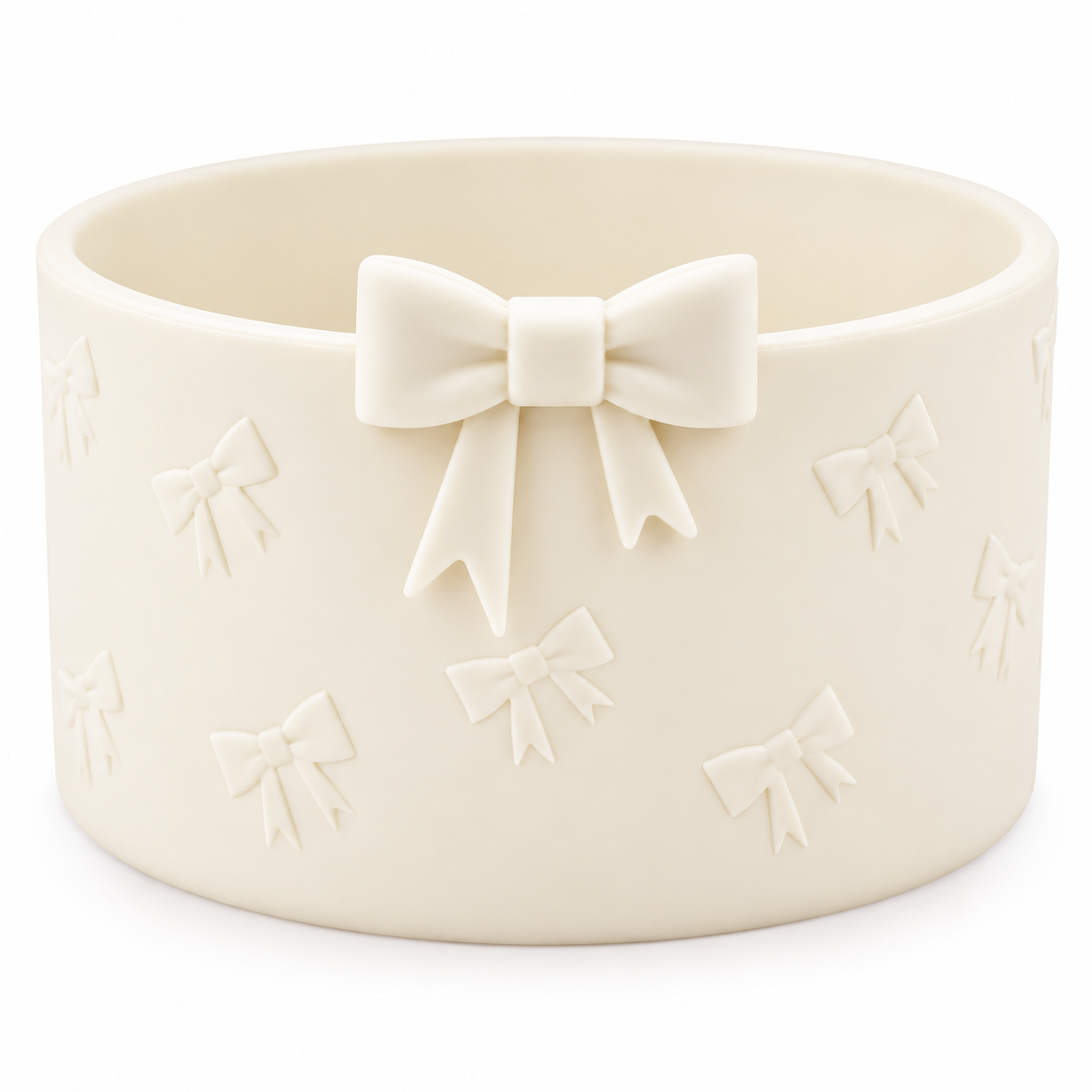 Silicone Boot | Creamy Bow