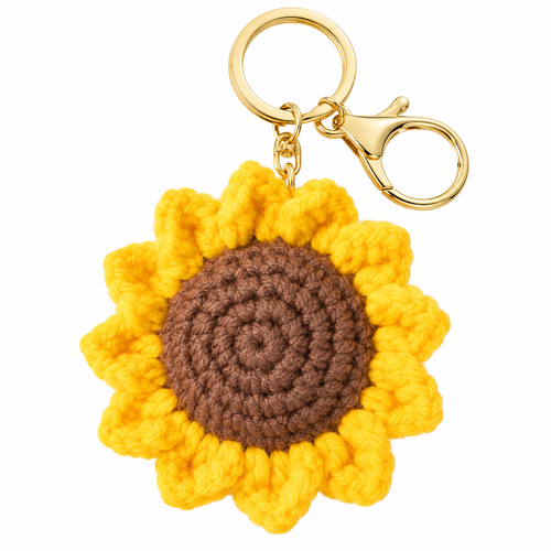 Crochet Sunflower Charm