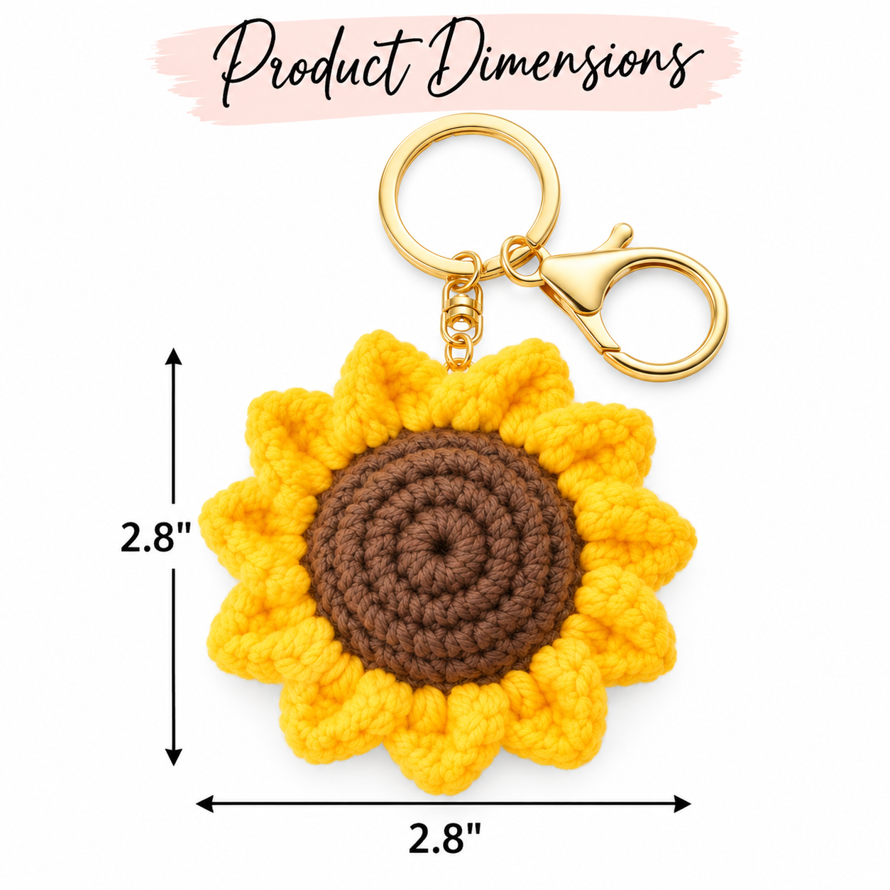 Crochet Sunflower Charm