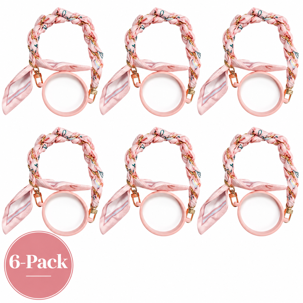 Tumbler Handle 6-Pack |Pink Scarf