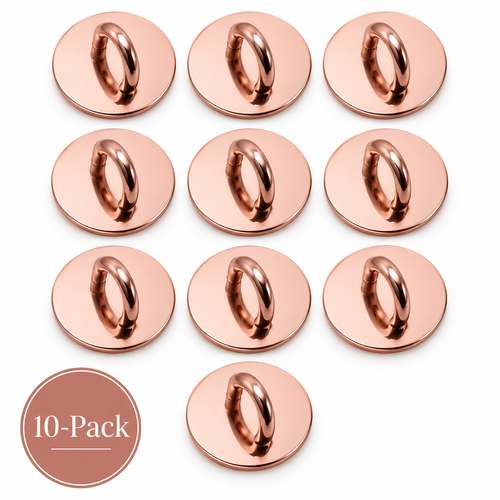 Adhesive Charm Hook 10-Pack | Rose Gold Circle