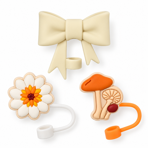 Straw Topper 3-Pack | Creamy Mushrooms