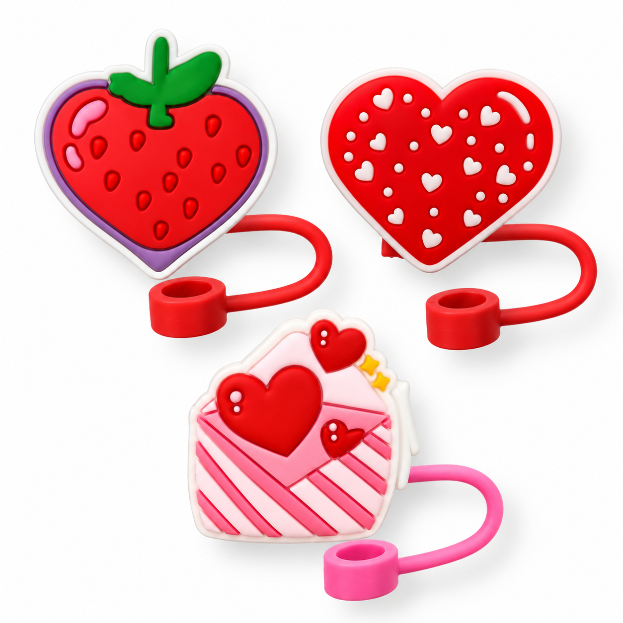 Straw Topper 3-Pack | Hearts