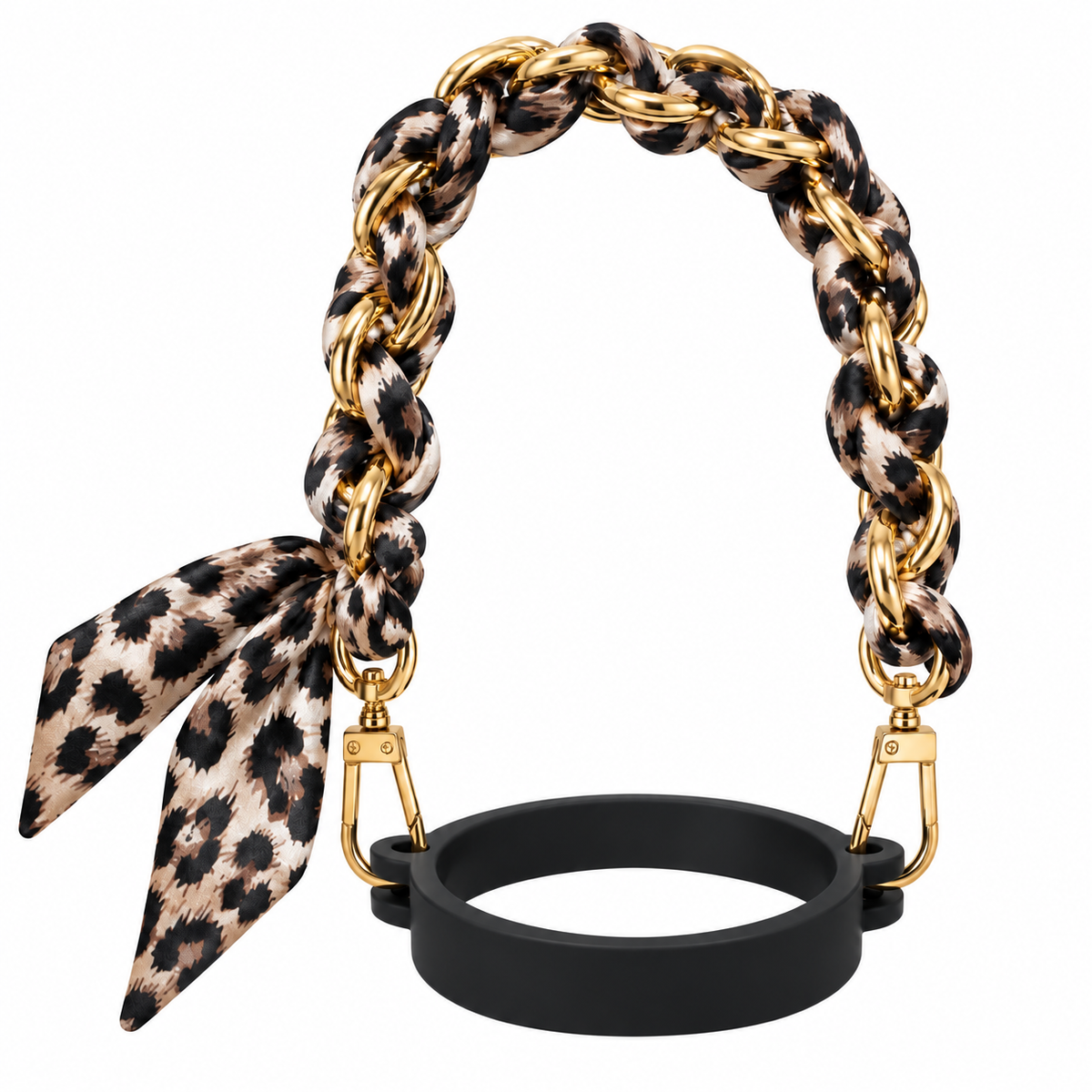 Tumbler Handle | Cheetah Scarf