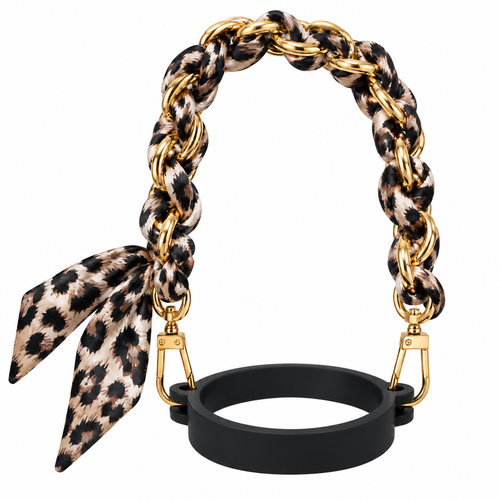 Tumbler Handle | Cheetah Scarf