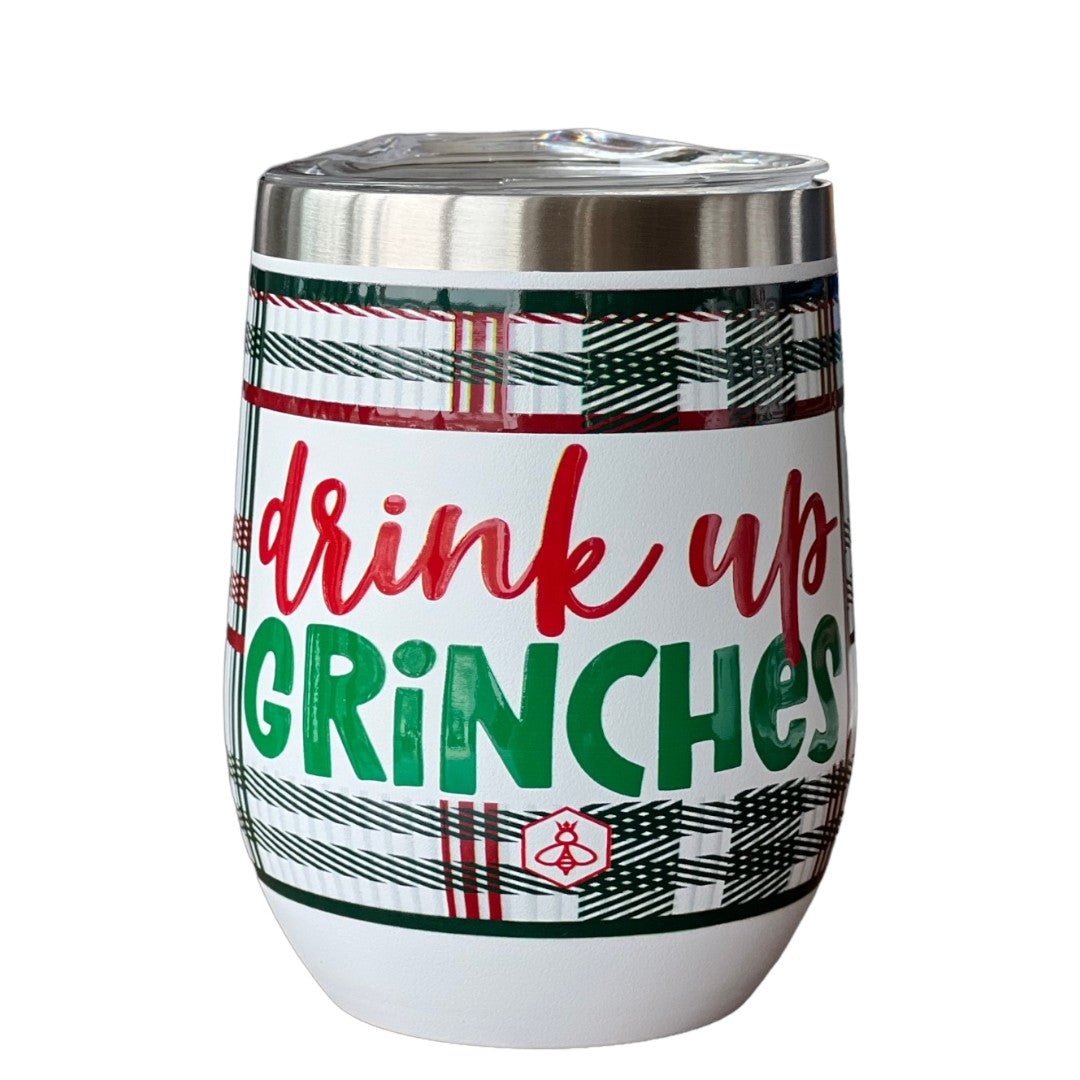 Drink Up Grinches Wine Tumbler