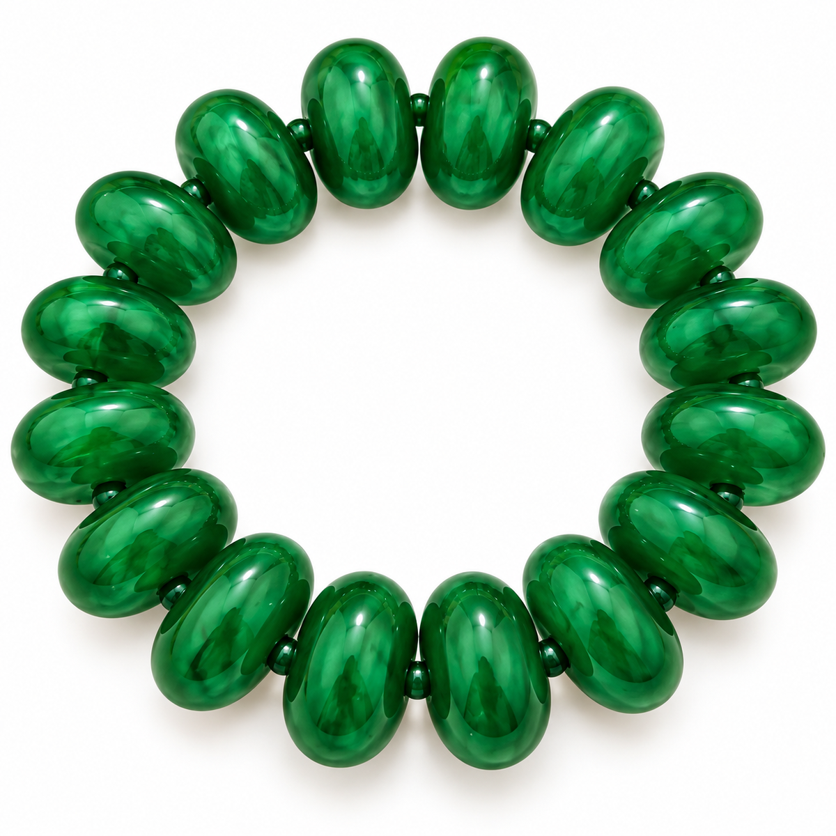 Bubble Bead Bracelet | Dark Green