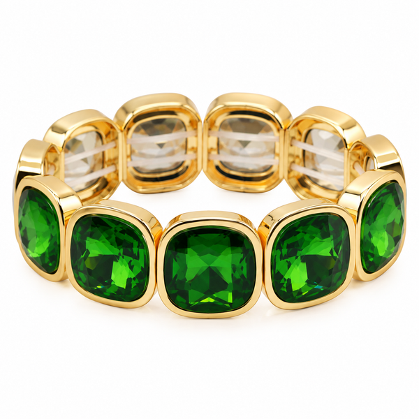 Gemstone Stretch Bracelet | Green