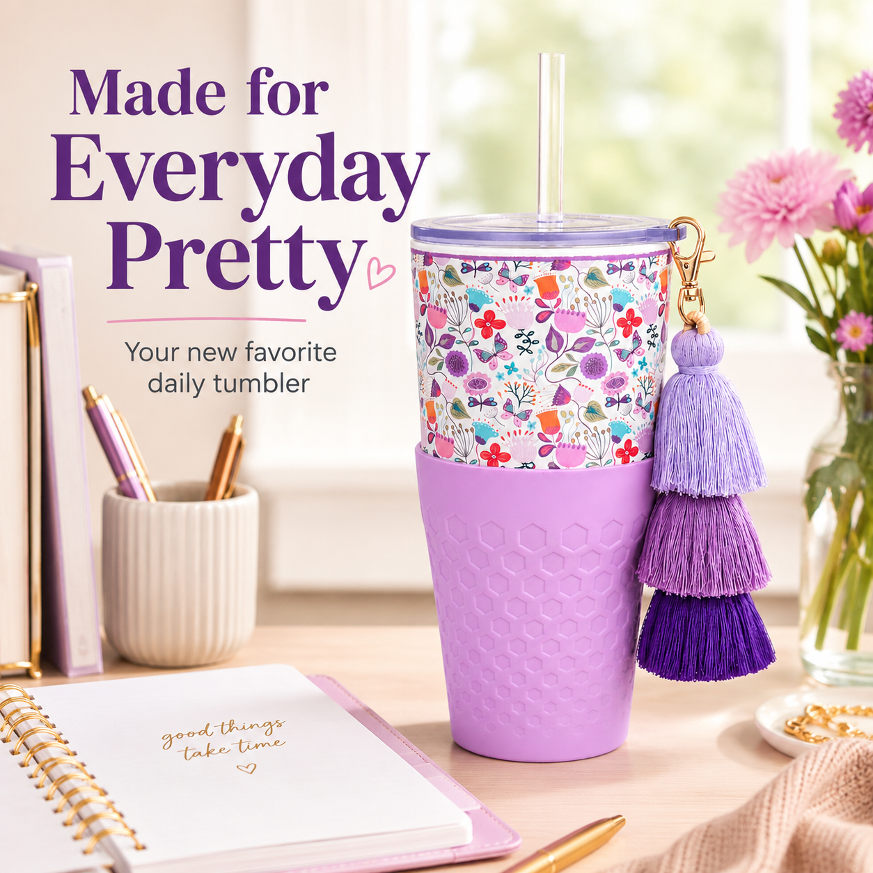 Garden Blooms — 30oz Charm Tumbler