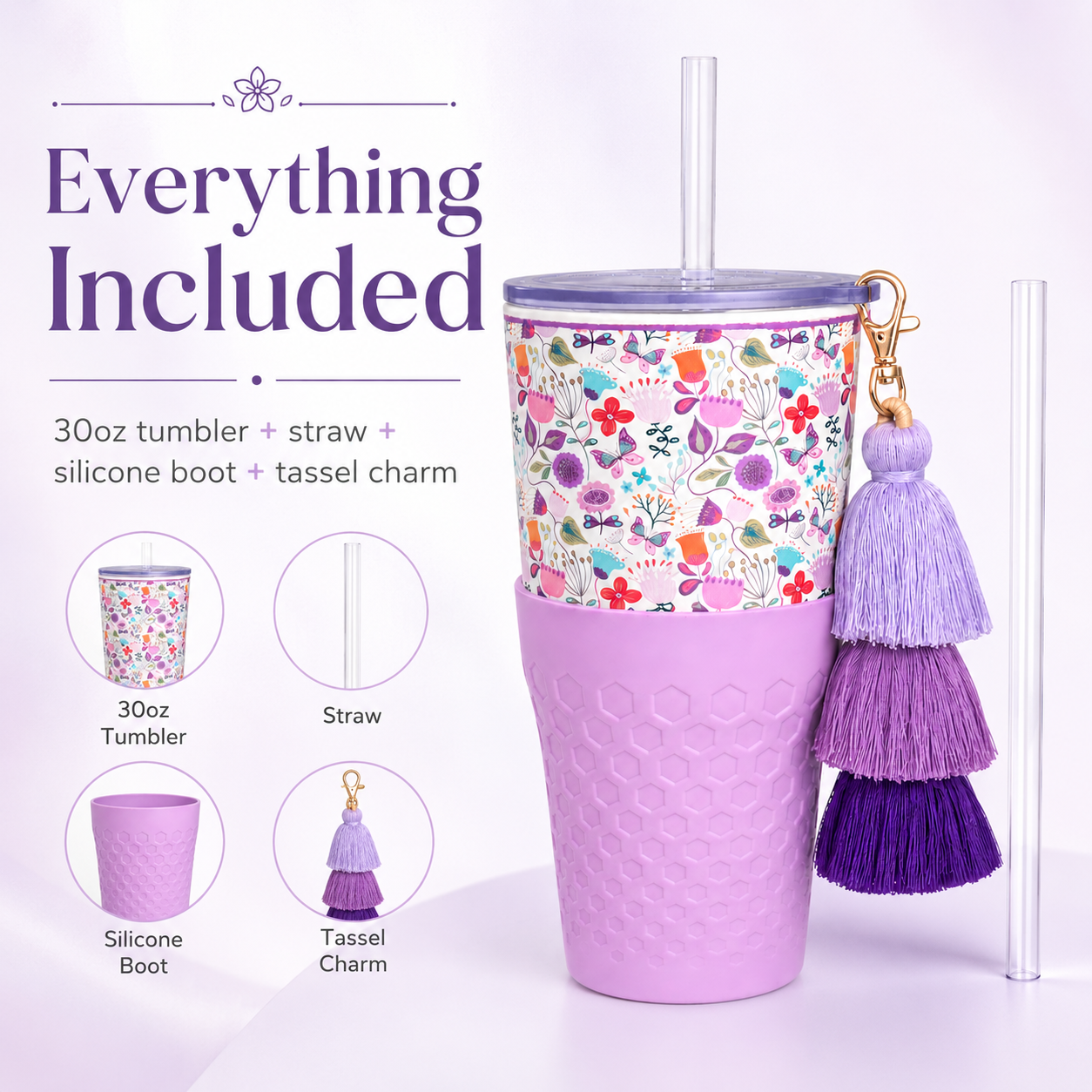 Garden Blooms — 30oz Charm Tumbler