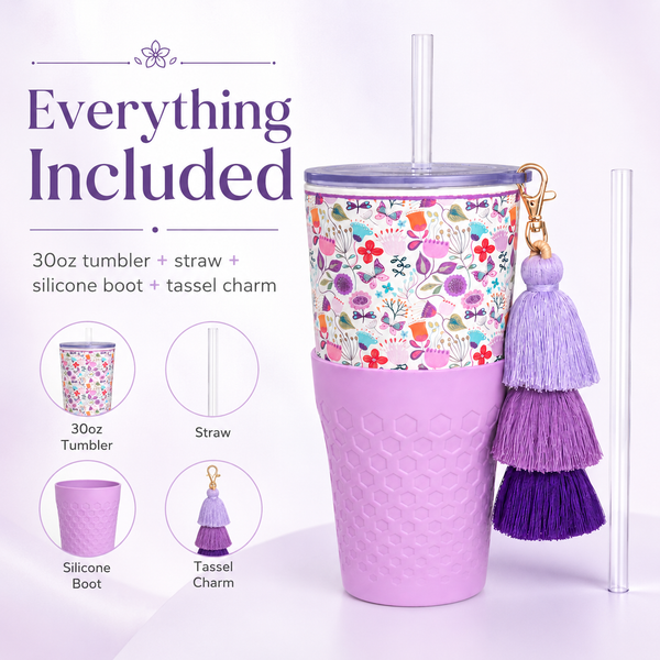 Garden Blooms — 30oz Charm Tumbler