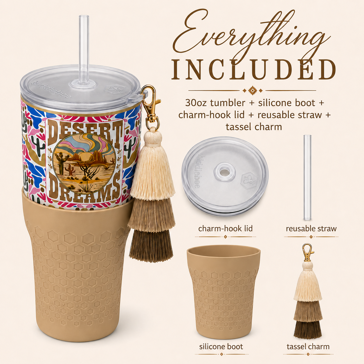 Desert Dreams — 30oz Charm Tumbler
