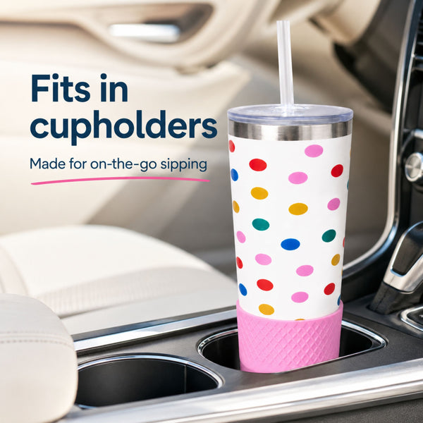 20oz Tumbler 4-Pack | Happy Dots